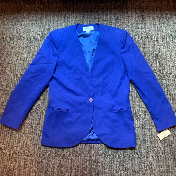DIOR - NWT Vintage Blazer Lapis, size 14 - Picture 2 of 8